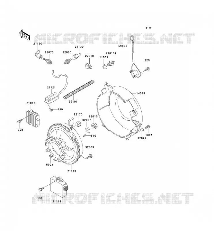 GENERATEUR/BOBINE Kawasaki SSV 620 2004 MULE 3000  KAF620-G4