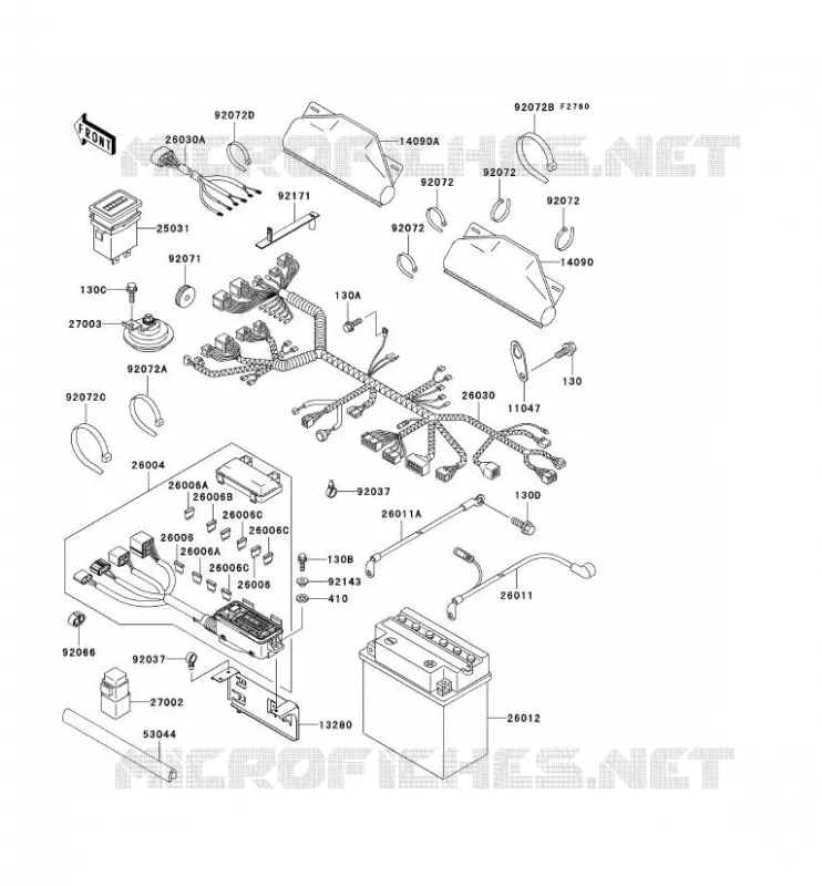CHASSIS EQUIPMENT ELECTRIQUE Kawasaki SSV 620 no_year MULE 3000  KAF620-G4
