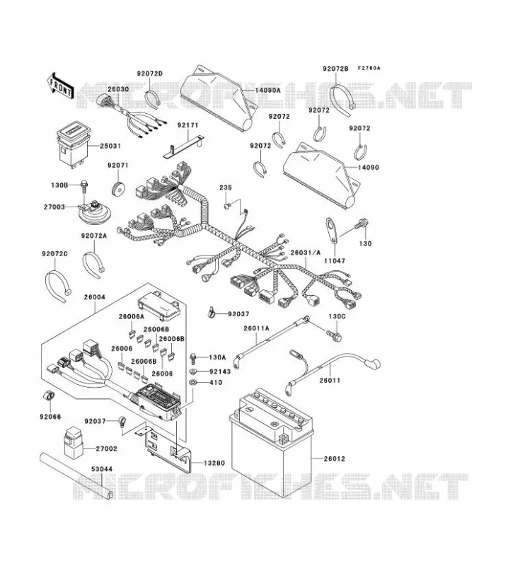 CHASSIS EQUIPMENT ELECTRIQUE Kawasaki SSV 620 no_year MULE 3000  KAF620-G5