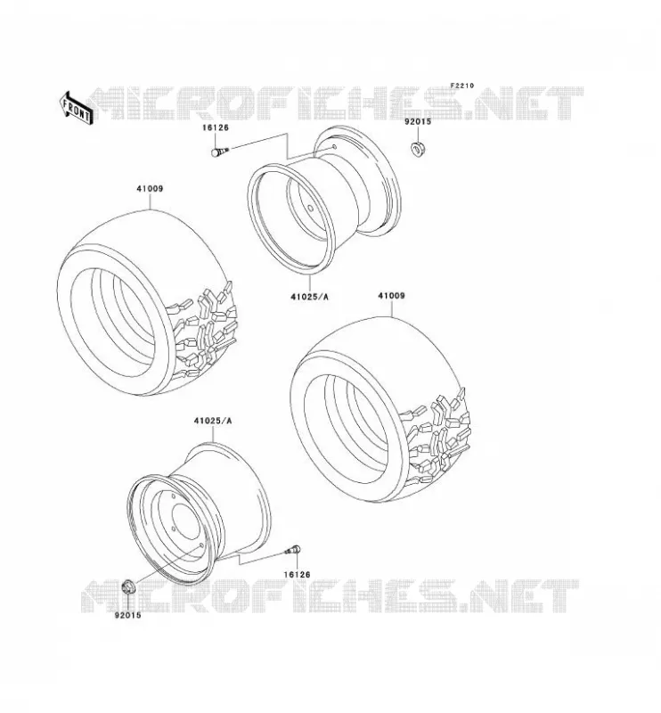 ROUE/PNEUS Kawasaki SSV 620 no_year MULE 3000  KAF620-G5