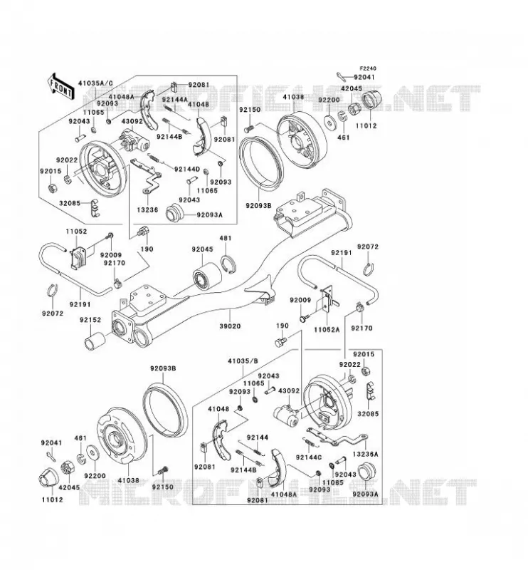 MOYEU ARRIERE/FREIN Kawasaki SSV 620 no_year MULE 3000  KAF620-G5