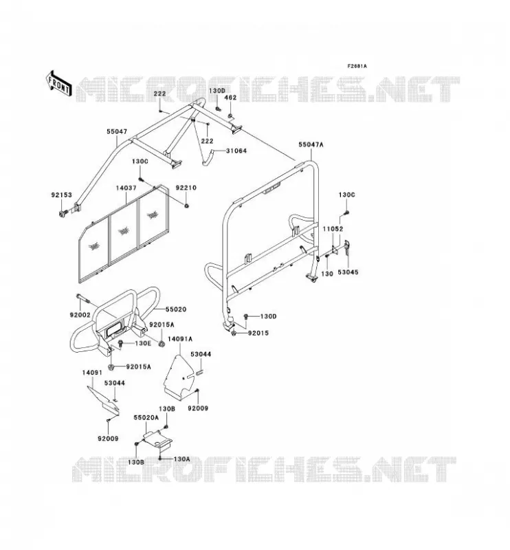PROTECTION/CHASSIS CAB Kawasaki SSV 620 no_year MULE 3000  KAF620-G5