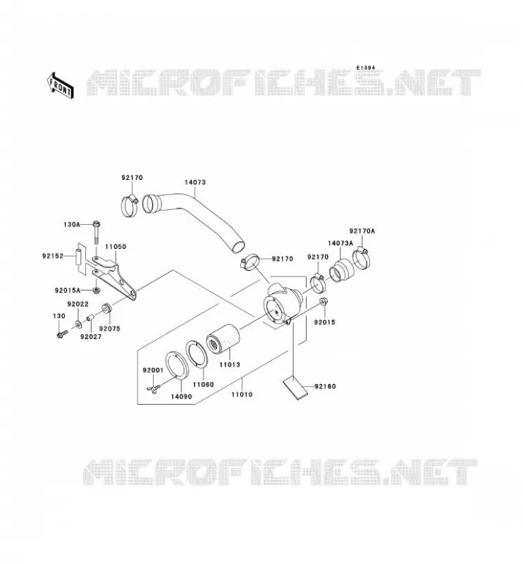 FILTRE A AIR - CONVERTISSEUR Kawasaki SSV 620 2007 MULE 3000  KAF620G7F