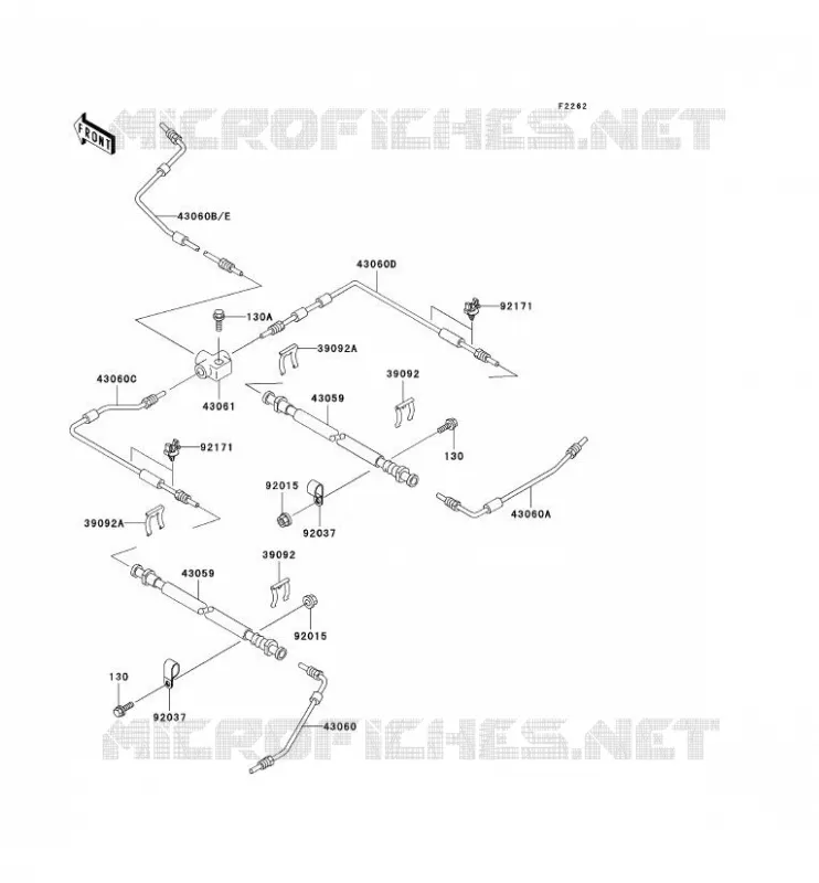 DURITE DE FREIN Kawasaki SSV 620 2008 MULE 3000  KAF620G8F