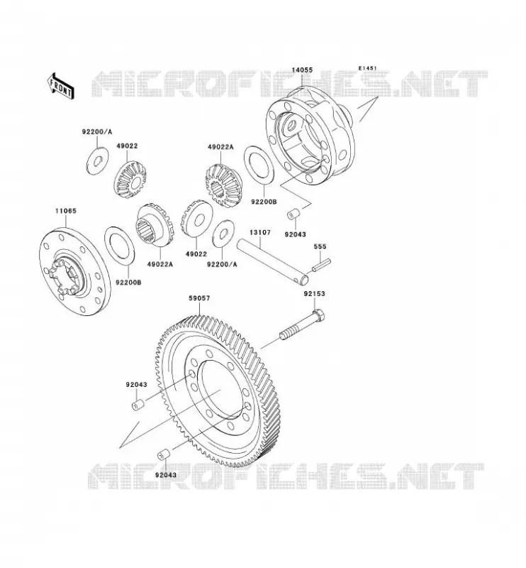 DIFFERENTIEL Kawasaki SSV 620 2008 MULE 3000  KAF620G8F