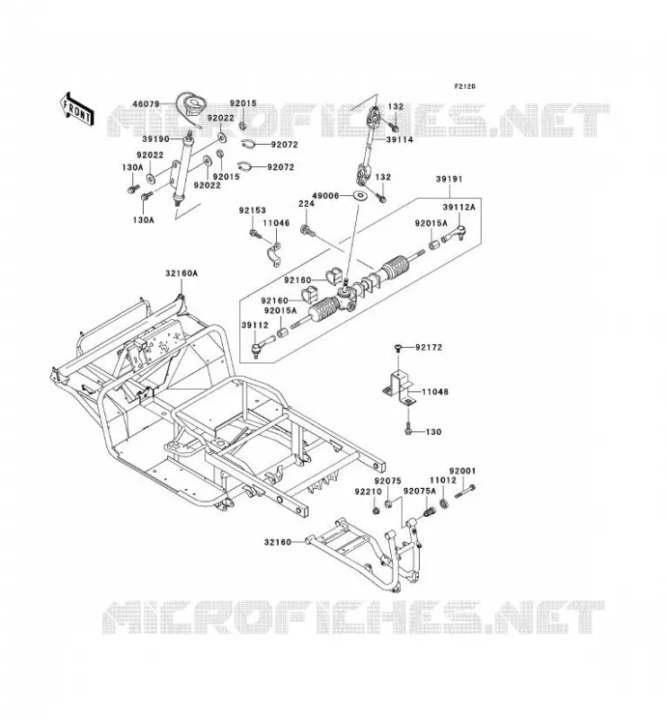 CH&Acirc;SSIS Kawasaki SSV 620 no_year MULE 3010 4X4  KAF620-H1