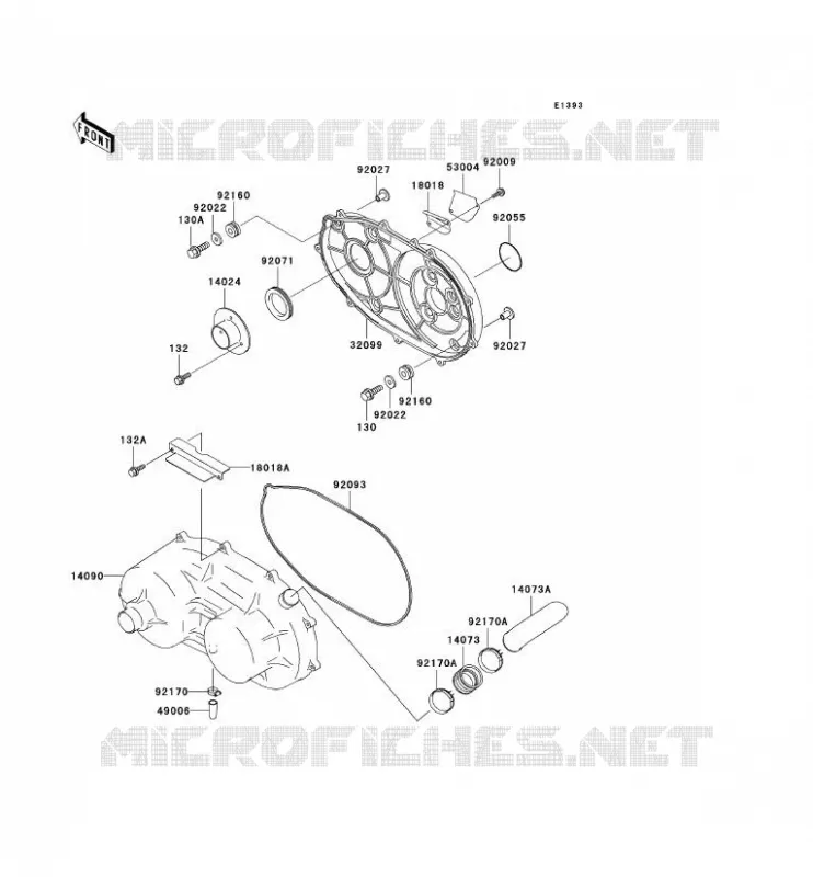 COUVERCLE CONVERTISSEUR/COURROIE Kawasaki SSV 620 no_year MULE 3010 4X4  KAF620-H2