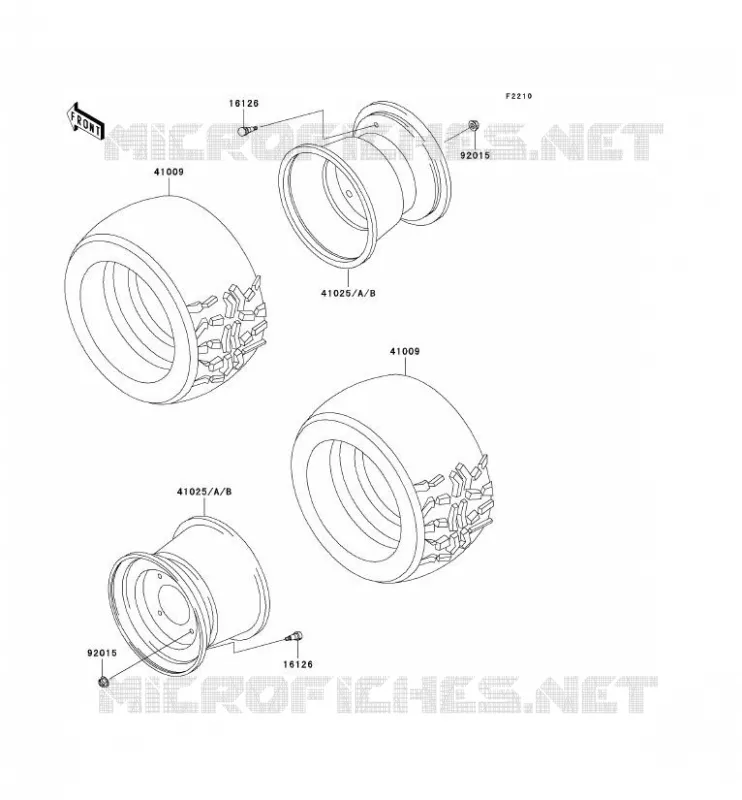 ROUE/PNEUS Kawasaki SSV 620 no_year MULE 3010 4X4  KAF620-H2