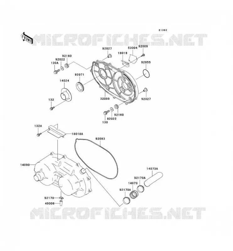 COUVERCLE CONVERTISSEUR/COURROIE Kawasaki SSV 620 no_year MULE 3010 4X4  KAF620-H3