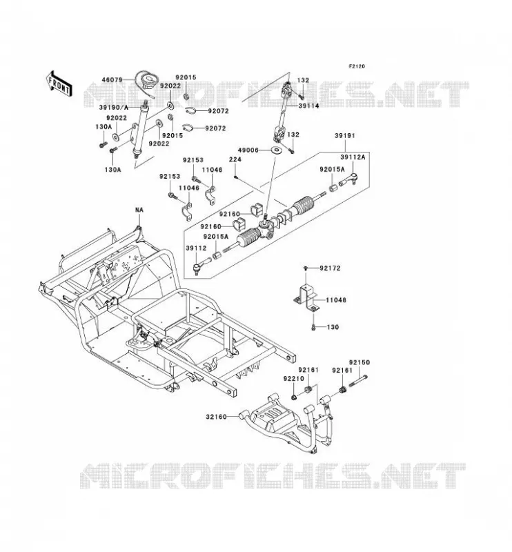 CH&Acirc;SSIS Kawasaki SSV 620 2008 MULE 3010 4X4  KAF620H8F