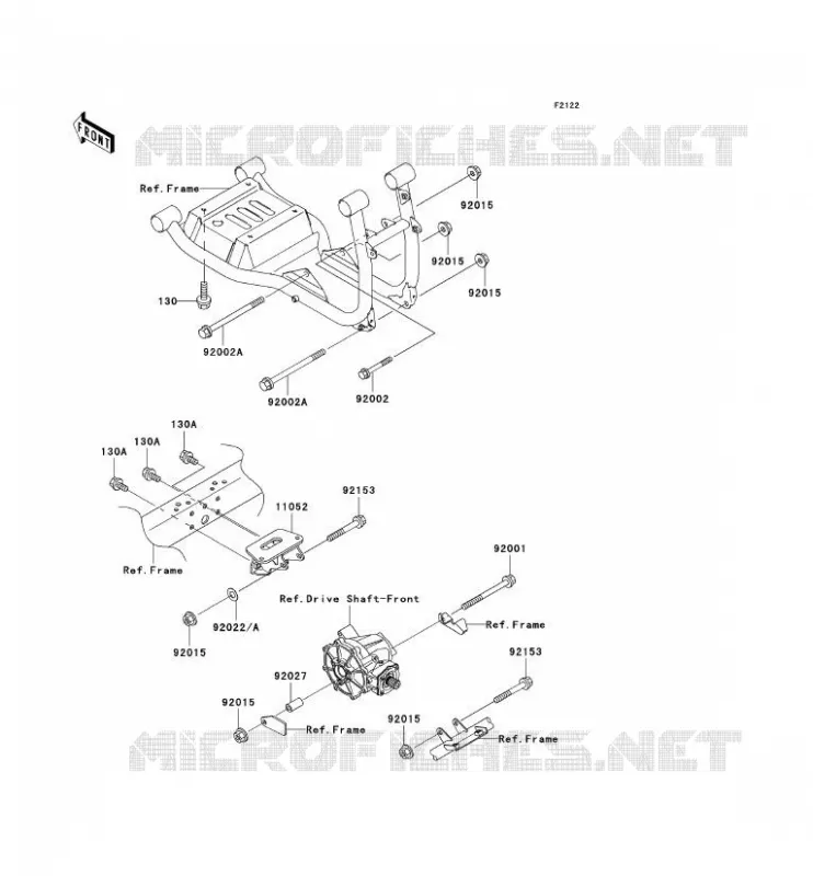 SUPPORT MOTEUR Kawasaki SSV 620 2008 MULE 3010 4X4  KAF620H8F