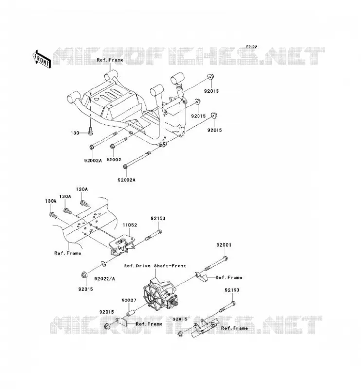 SUPPORT MOTEUR Kawasaki SSV 620 2006 MULE 3010 TRANS 4X4  KAF620J6F