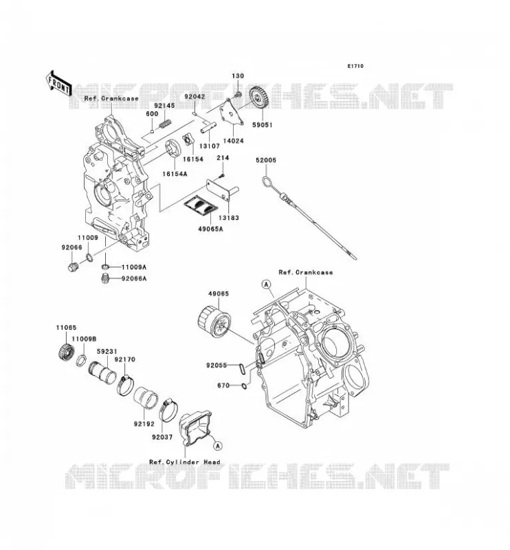 POMPE A HUILE/FILTRE &Agrave; HUILE Kawasaki SSV 620 2006 MULE 3010 TRANS 4X4  KAF620J6F