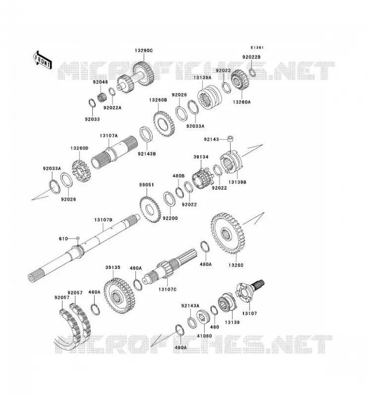 TRANSMISSION Kawasaki SSV 620 2007 MULE 3010 TRANS 4X4  KAF620J7F