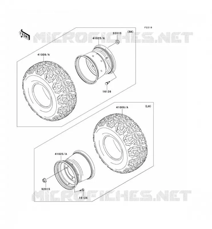 ROUE/PNEUS Kawasaki SSV 620 2007 MULE 3010 TRANS 4X4  KAF620J7F