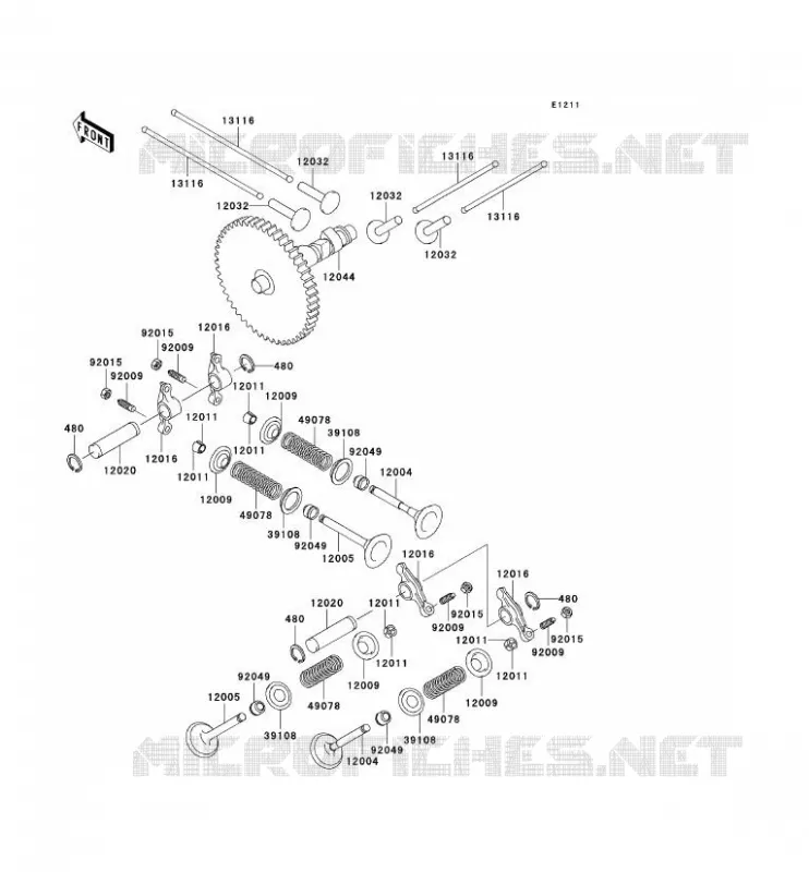 SOUPAPE/ARBRE A CAME Kawasaki SSV 620 2008 MULE 3010 TRANS 4X4  KAF620J8F