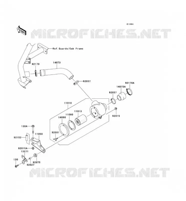 FILTRE A AIR - CONVERTISSEUR Kawasaki SSV 620 2005 MULE 3010 TRANS 4X4  KAF620-K1