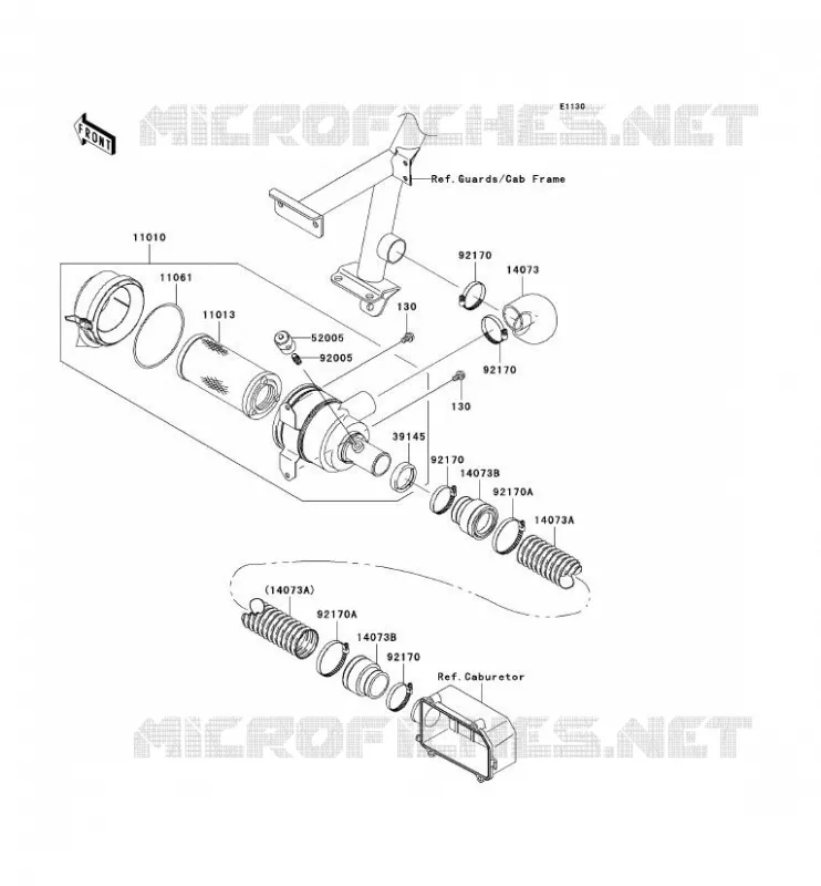 FILTRE A AIR Kawasaki SSV 620 2007 MULE 3010 TRANS 4X4  KAF620K7F