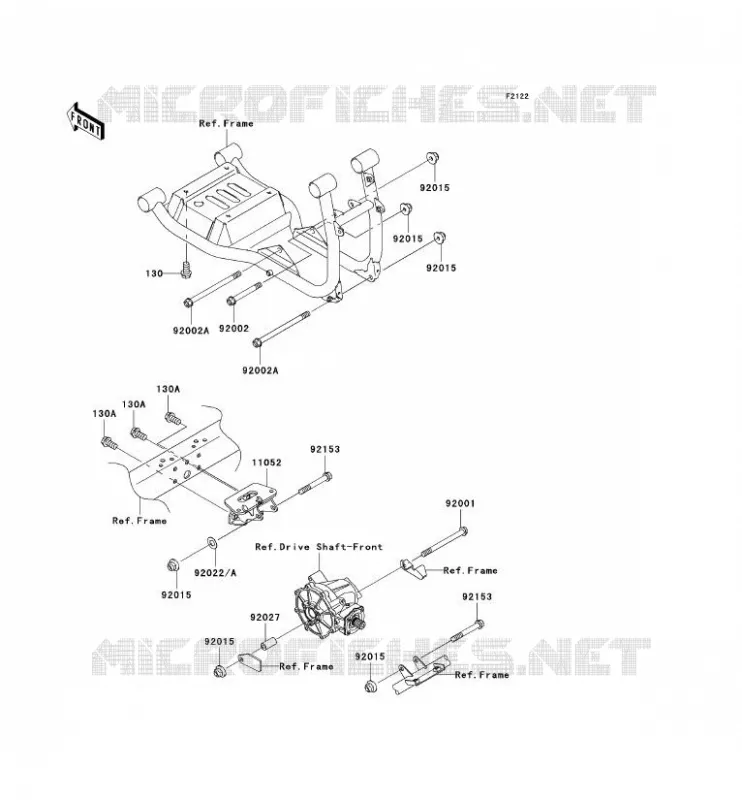 SUPPORT MOTEUR Kawasaki SSV 620 2008 MULE 3010 TRANS 4X4  KAF620K8F