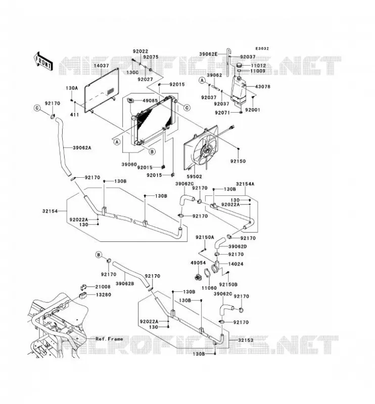 RADIATEUR Kawasaki SSV 620 2009 MULE 4010 4X4  KAF620M9F