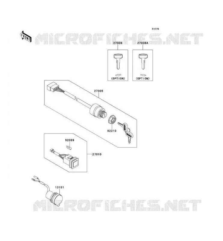 CONTACTEUR Kawasaki SSV 620 2009 MULE 4010 4X4  KAF620M9F