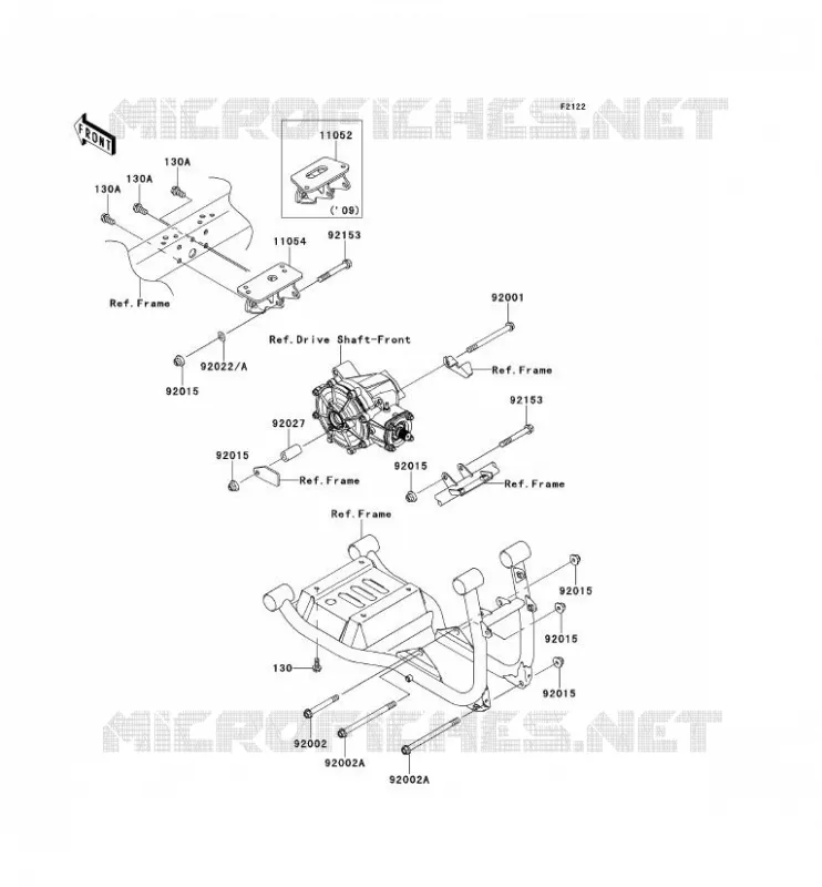 SUPPORT MOTEUR Kawasaki SSV 620 2010 MULE 4010 4X4  KAF620MAF