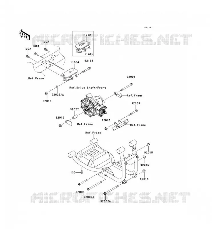 SUPPORT MOTEUR Kawasaki SSV 620 2011 MULE 4010 4X4  KAF620MBF