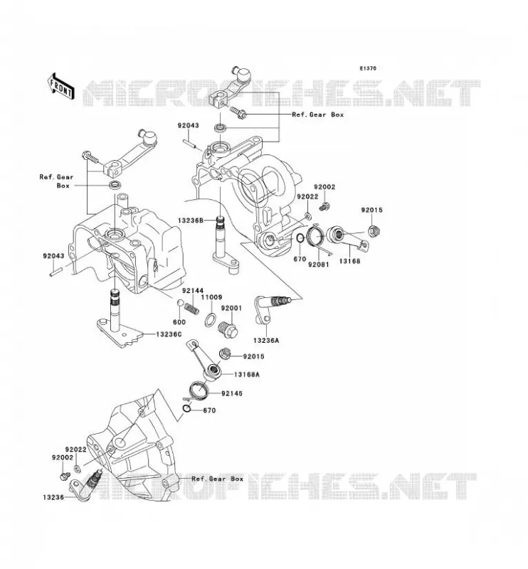 SELECTEUR Kawasaki SSV 620 2011 MULE 4010 4X4  KAF620MBF
