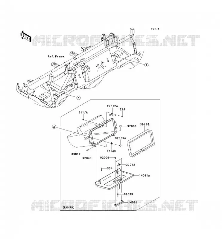 BOITE AVANT Kawasaki SSV 620 2013 MULE 4010 4X4  KAF620MDF