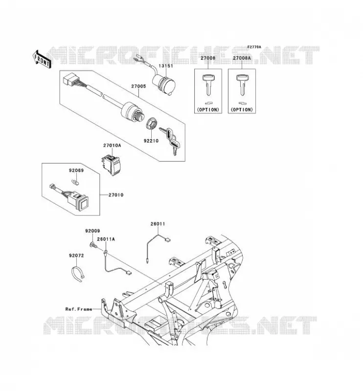 CONTACTEUR Kawasaki SSV 620 2013 MULE 4010 4X4  KAF620MDF