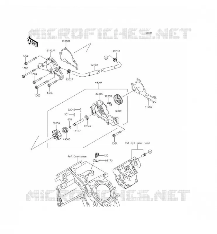 POMPE &Agrave; EAU Kawasaki SSV 620 2014 MULE 4010 4X4  KAF620MEF