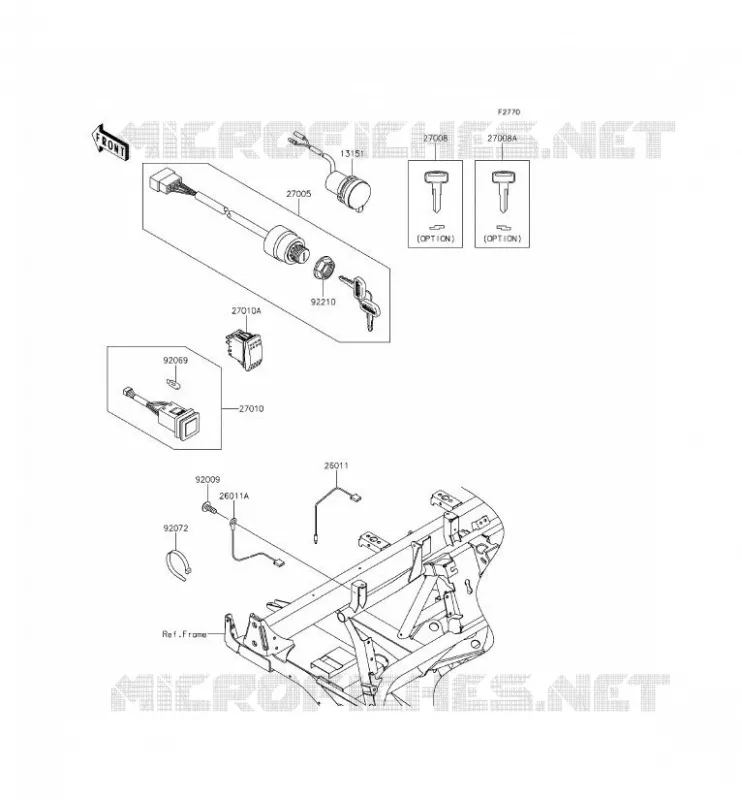 CONTACTEUR Kawasaki SSV 620 2015 MULE 4010 4X4  KAF620MFF