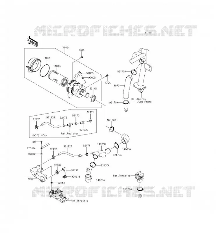 FILTRE A AIR Kawasaki SSV 620 2015 MULE 4010 4X4  KAF620MFF