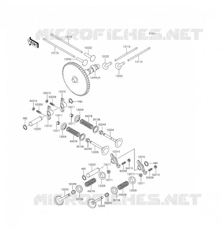 SOUPAPE/ARBRE A CAME Kawasaki SSV 620 2015 MULE 4010 4X4  KAF620MFF