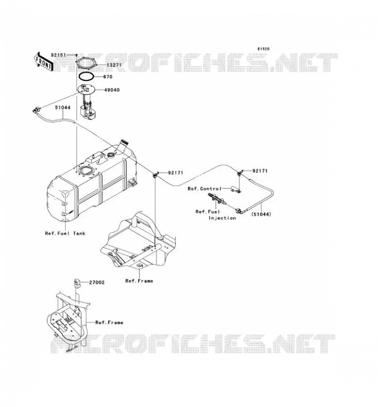 POMPE A ESSENCE Kawasaki SSV 620 2011 MULE 4000  KAF620PBF