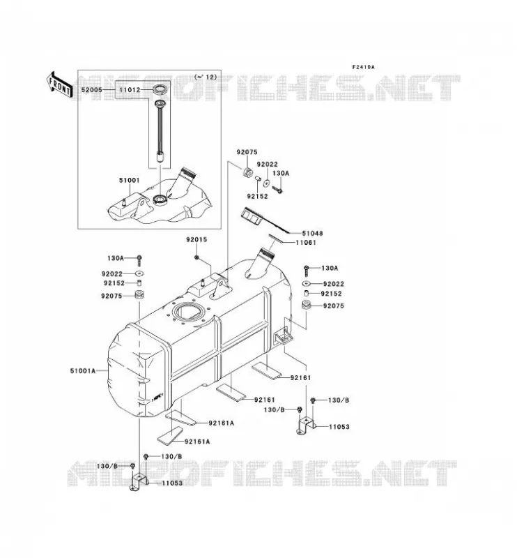 RESERVOIR CARBURANT Kawasaki SSV 620 2013 MULE 4000  KAF620PDF