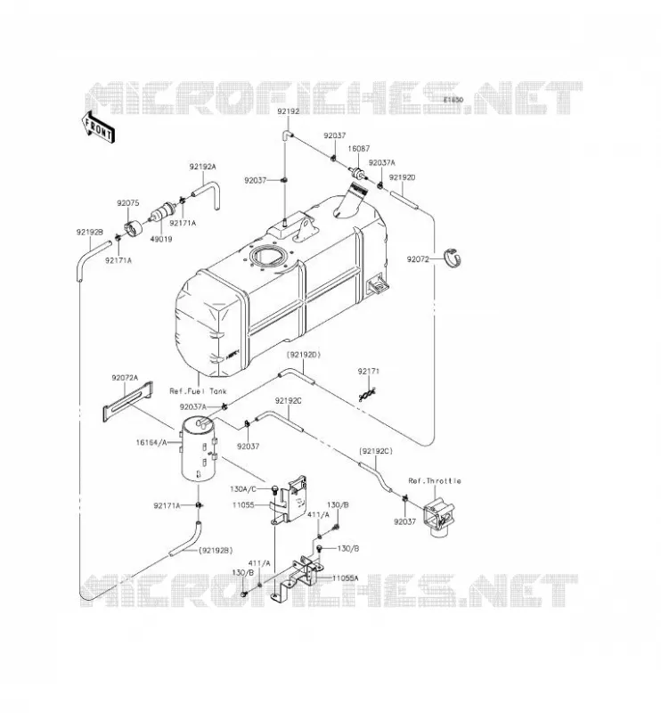 SYSTEME D'EVAPORATION CARBURANT Kawasaki SSV 620 2014 MULE 4000  KAF620PEF