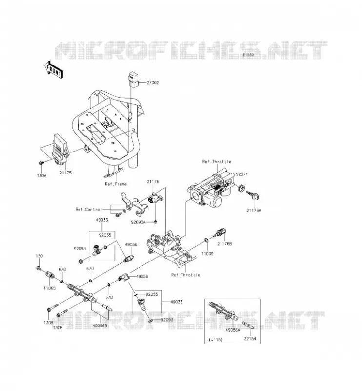 INJECTION CARBURANT Kawasaki SSV 620 2015 MULE 4000  KAF620PFF