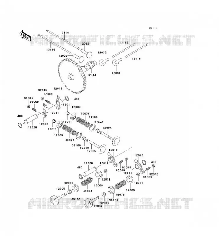 SOUPAPE/ARBRE A CAME Kawasaki SSV 620 2009 MULE 4010 TRANS 4X4  KAF620R9F