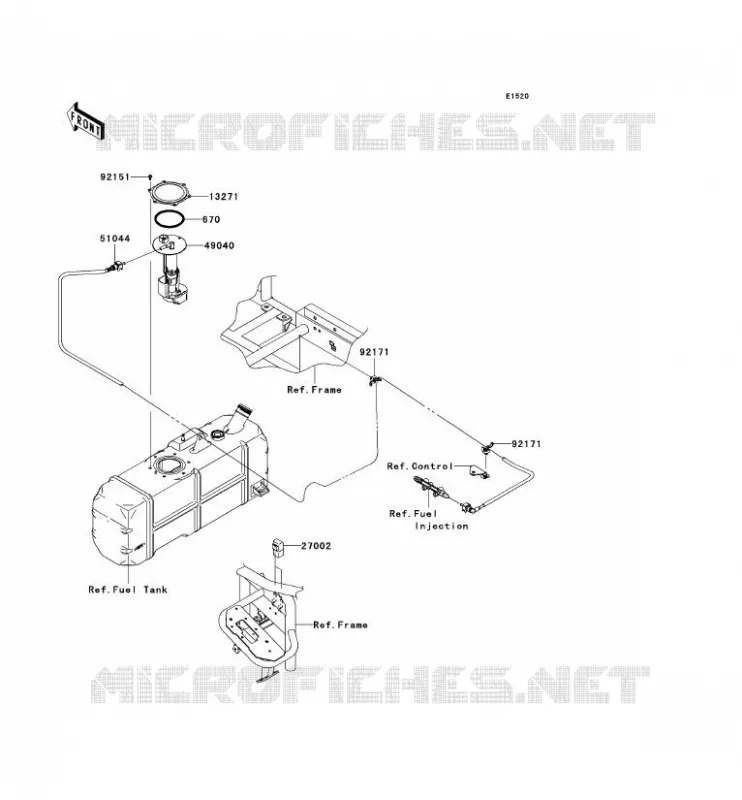 POMPE A ESSENCE Kawasaki SSV 620 2010 MULE 4010 TRANS 4X4  KAF620RAF