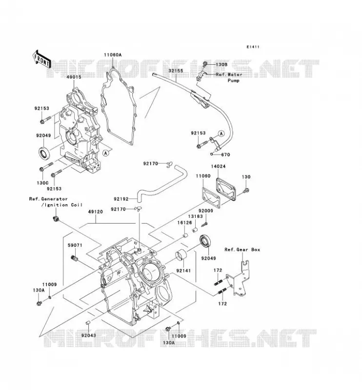 CARTER MOTEUR(S) Kawasaki SSV 620 2011 MULE 4010 TRANS 4X4  KAF620RBFA