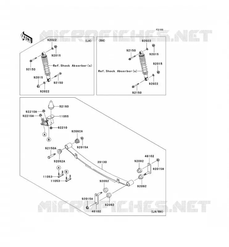 SUSPENSION ARRI&Egrave;RE Kawasaki SSV 620 2011 MULE 4010 TRANS 4X4  KAF620RBFA