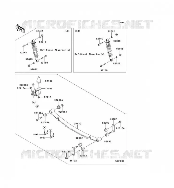SUSPENSION ARRI&Egrave;RE Kawasaki SSV 620 2012 MULE 4010 TRANS 4X4  KAF620RCFA
