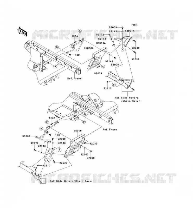 BAVETTE Kawasaki SSV 620 2013 MULE 4010 TRANS 4X4  KAF620RDF