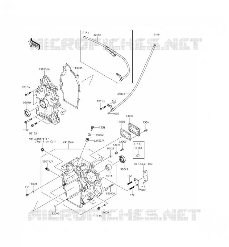 CARTER MOTEUR(S) Kawasaki SSV 620 2014 MULE 4010 TRANS 4X4  KAF620REF