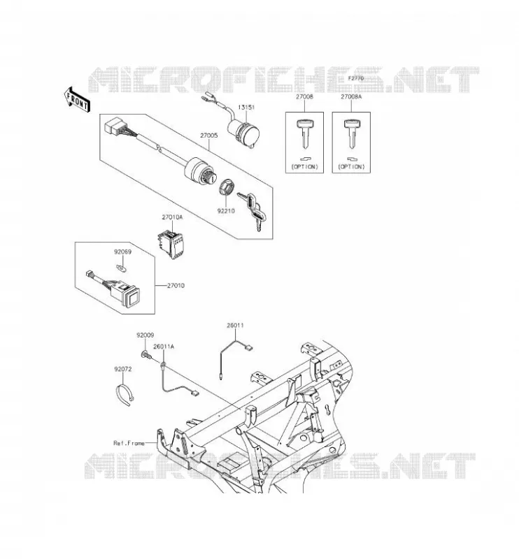 CONTACTEUR Kawasaki SSV 620 2014 MULE 4010 TRANS 4X4  KAF620REF