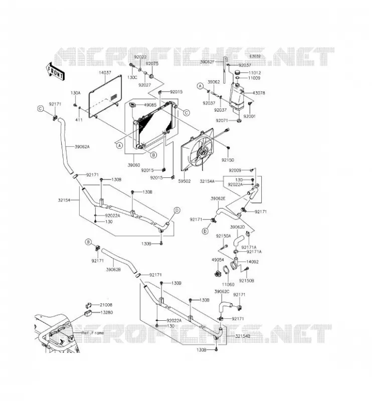 RADIATEUR Kawasaki SSV 620 2015 MULE 4010 TRANS 4X4  KAF620RFF