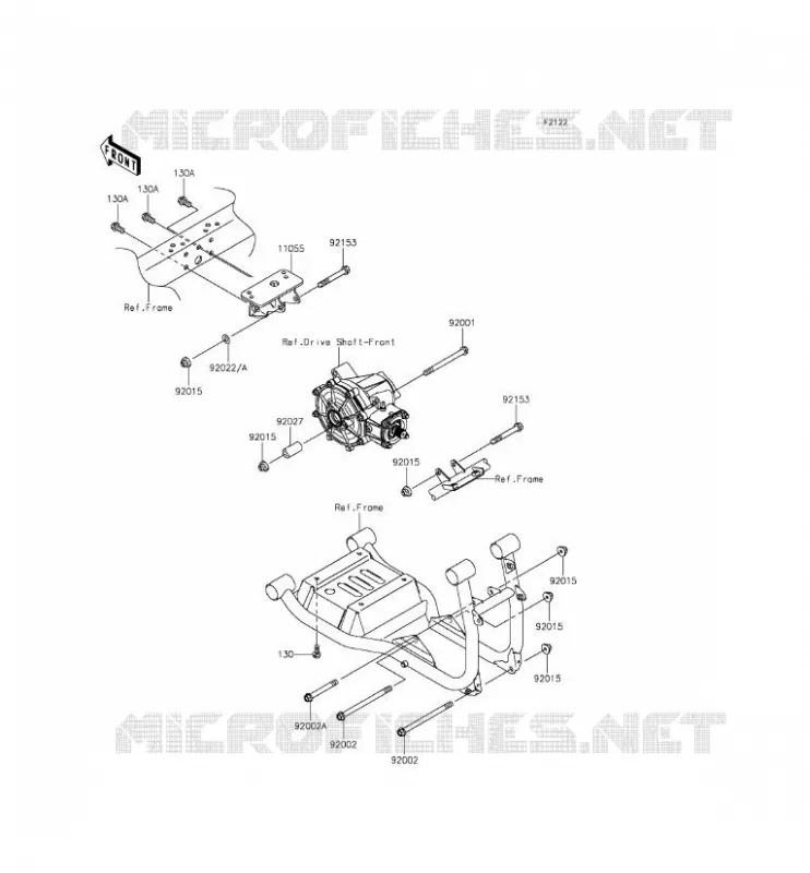 SUPPORT MOTEUR Kawasaki SSV 620 2016 MULE 4010 TRANS 4X4  KAF620RGF