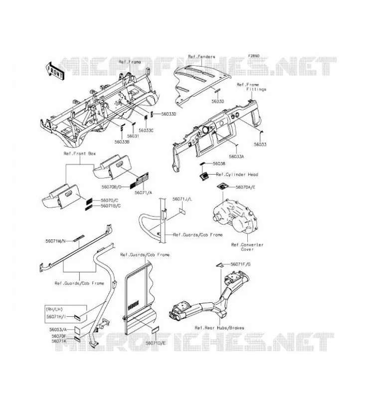 LABEL Kawasaki SSV 620 2016 MULE 4010 TRANS 4X4  KAF620RGF