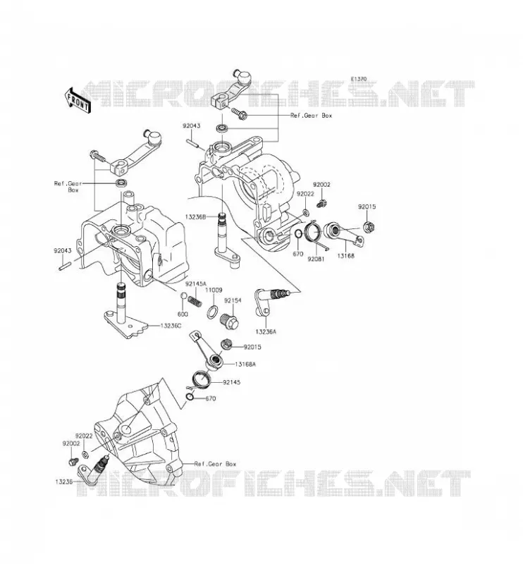 SELECTEUR Kawasaki SSV 620 2016 MULE 4010 TRANS 4X4  KAF620RGF